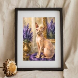 Mohawk Sphynx Cat Framed Art - 14x11 Ready to Hang (Copy)