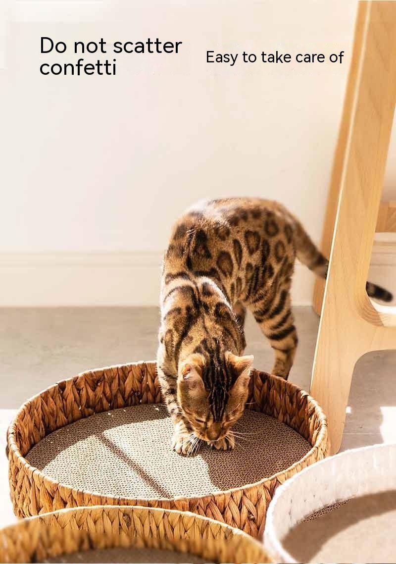 Cat Scratch Board Winter Rattan Warm Cat Nest - Image 10