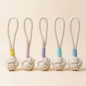 Natural White Dog Tug Toy | Handcrafted | Eco-Friendly