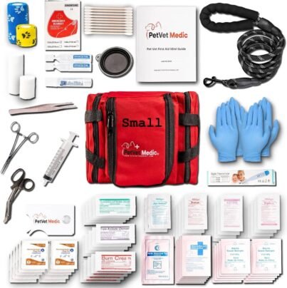 Pet First Aid Kit – Veterinarian-Curated Emergency Supplies & Guide Small