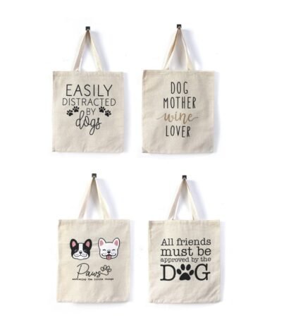 Pet Theme Printed Canvas Tote Bag