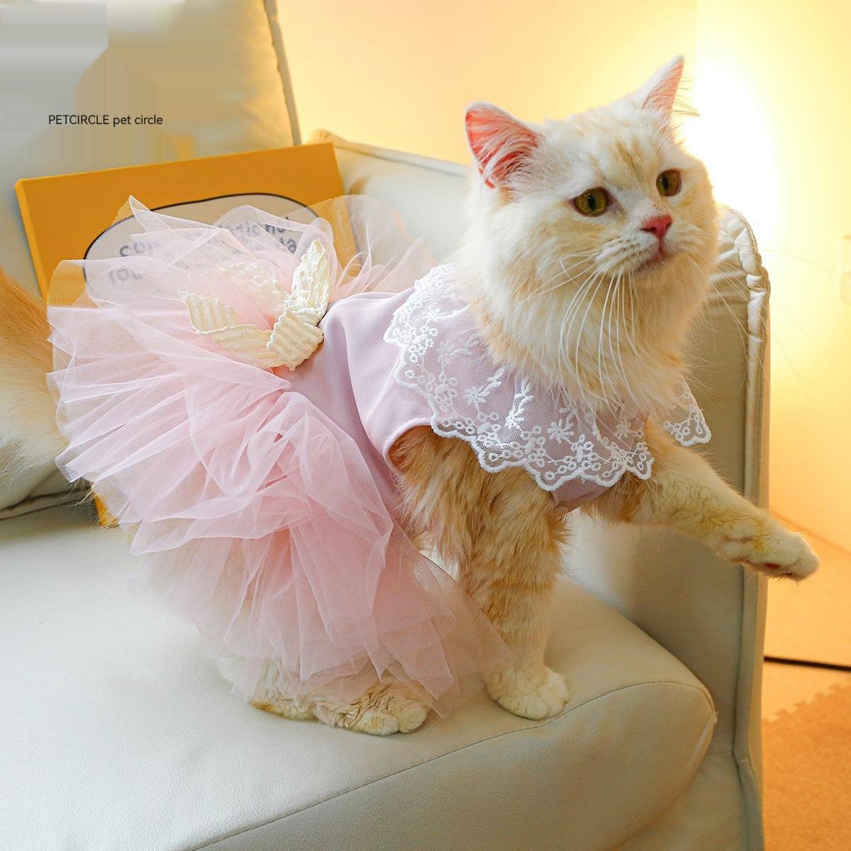 Pet Clothing Cat Clothes Lace Cat - Image 2