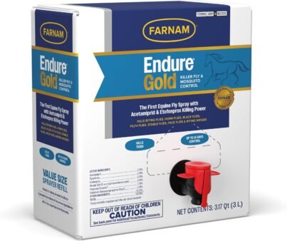 Farnam: Endure Gold Fly Spray for Horses, 3 Liter – Up to 14-Day Protection