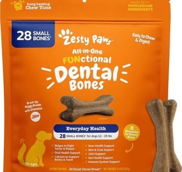 Zesty Paws Dental Bones for Small Dogs – Tartar, Plaque & Breath Support (28 Ct) - Image 4
