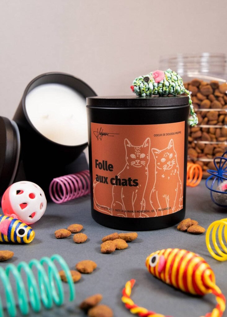 Crazy cat candle