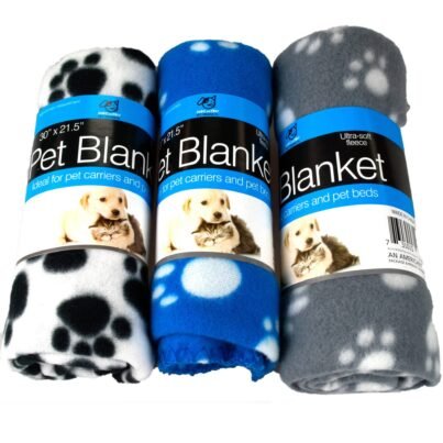 Fleece Paw Print Pet Blanket Countertop Display