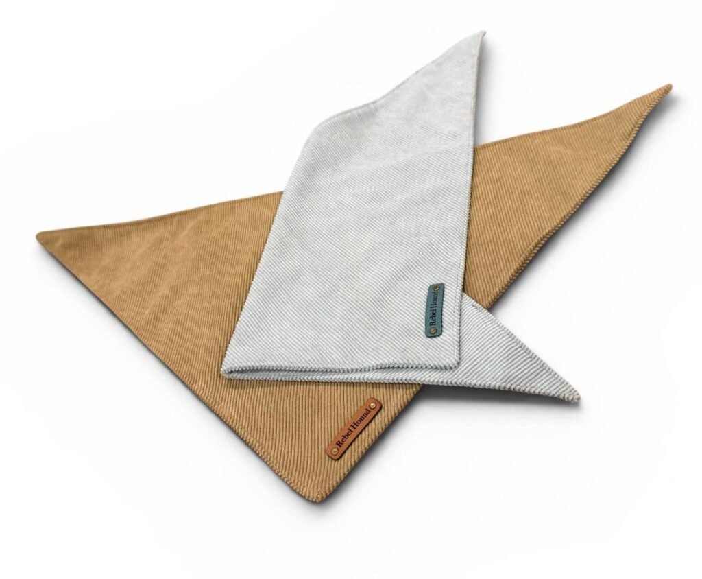 Blank Double Layer Corduroy Dog Bandanas