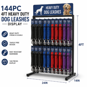 144pc 4ft Heavy Duty Dog Leashes Display