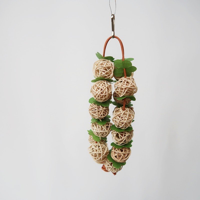 Parrot Bird Simple Wooden Chew Toy - Image 2