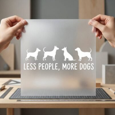 Less People More Dogs | DTF Transfer Ready to Press | Pet Lover DIY Heat Transfer