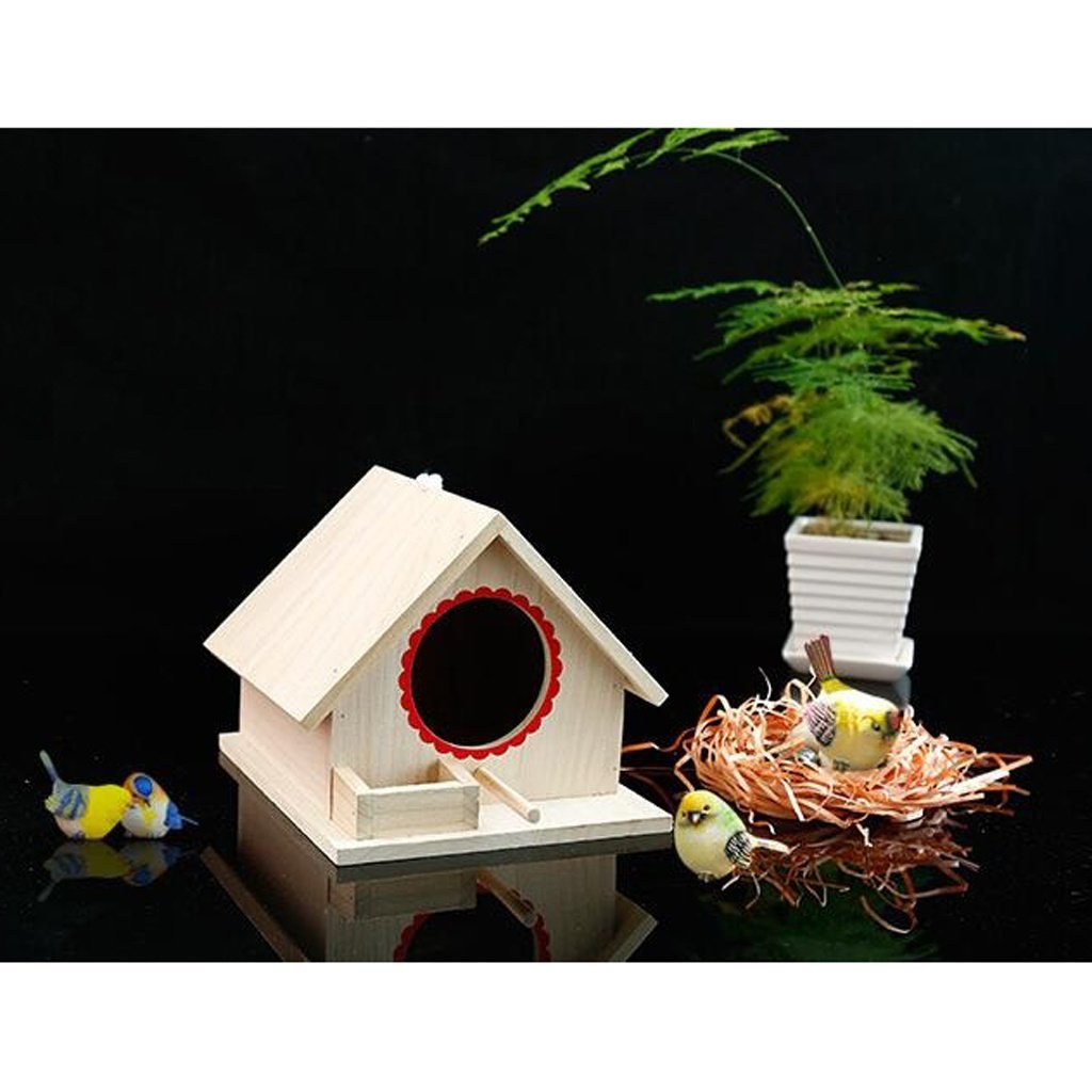 Outdoor Garden Wooden Parrot Bird Nest House - Image 3