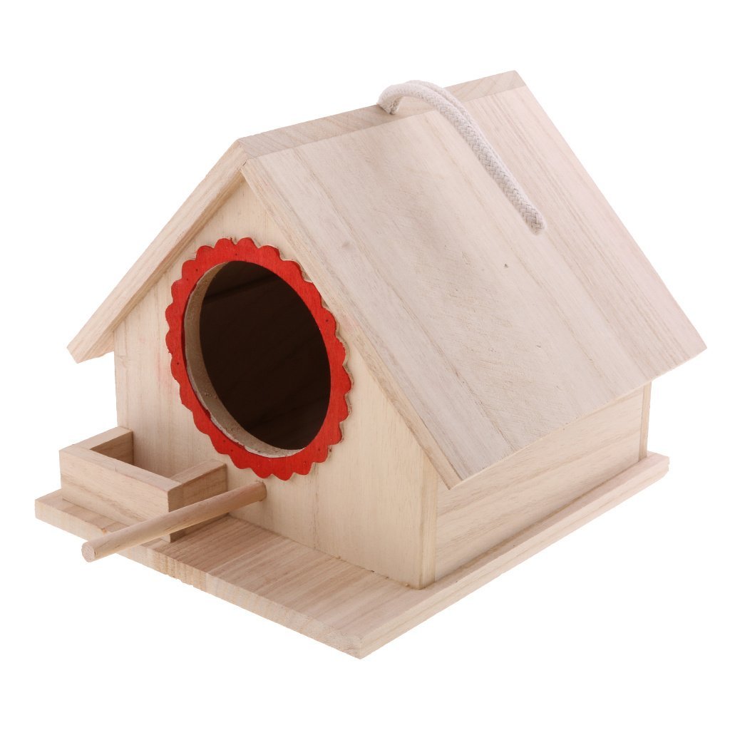 Outdoor Garden Wooden Parrot Bird Nest House - Image 6