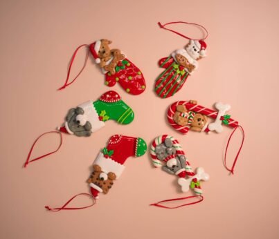 4.5"-5"H Pet-Themed Christmas Tree Ornaments (Dogs & Cats)