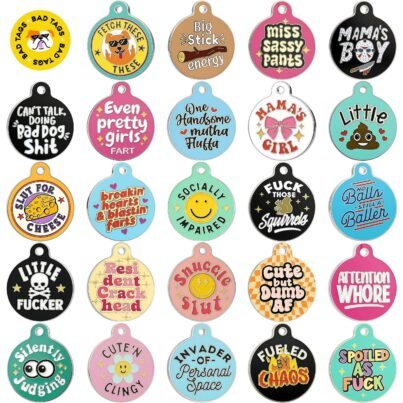 Mixed Assortment - Cute Funny Pet ID Tags & Charms