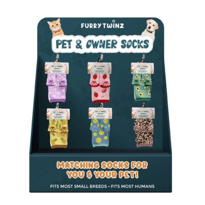 PET & HUMAN SOCKS WITH FREE DISPLAY (24-PAIRS)