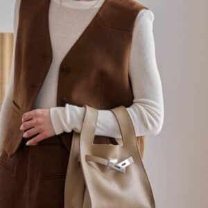 Pebbled Leather Mini Tote Crossbody Bag