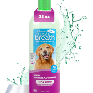 TropiClean Fresh Breath Hip & Joint Water Additive for Dogs – 33.8 oz