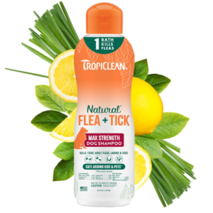 TropiClean Max Strength Flea & Tick Shampoo for Dogs – 20 oz