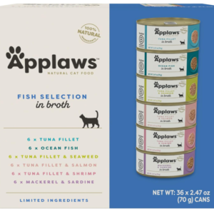 Applaws: Fish Variety Pack Wet Cat Food in Broth – 36 Pack