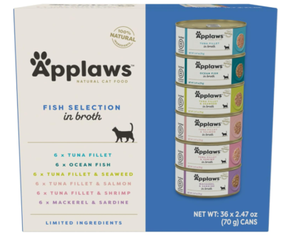 Applaws: Fish Variety Pack Wet Cat Food in Broth – 36 Pack