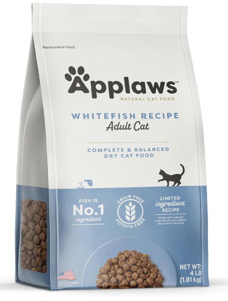 Applaws: Whitefish Grain Free Dry Cat Food – Whitefish Flavor, 4 lb Bag