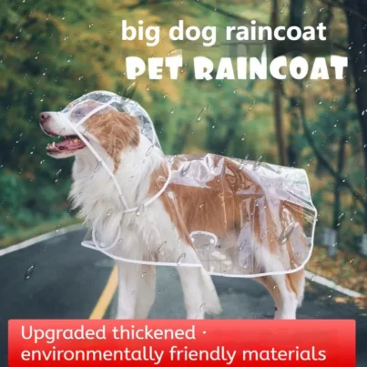 Pet Big Dog Transparent Outdoor Raincoat Golden Retriever Labrador Shepherd Large Dog Dog Clothes
