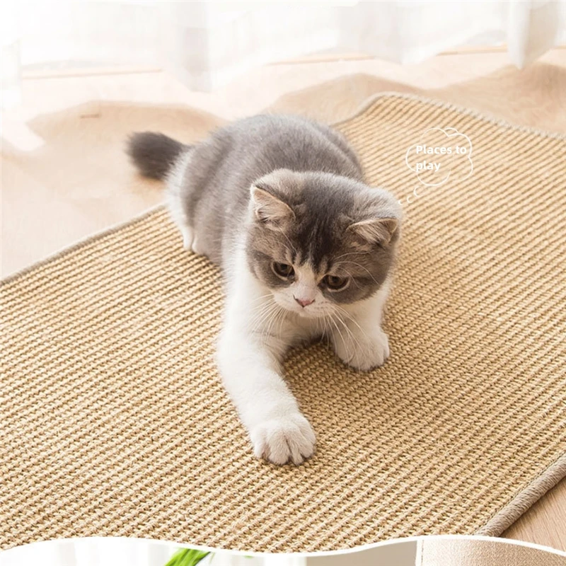 Couch Cat Scratch Guards Mat Hook and Loop Fastener Cat Scraper for Cats Tree Cat Scratcher Sisal Sofa Mats Furniture Protector - Image 6