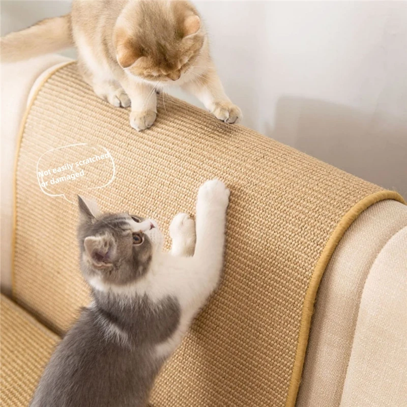 Couch Cat Scratch Guards Mat Hook and Loop Fastener Cat Scraper for Cats Tree Cat Scratcher Sisal Sofa Mats Furniture Protector - Image 3